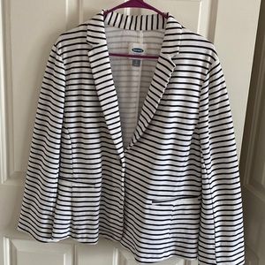 Black/white stripe blazer/jacket